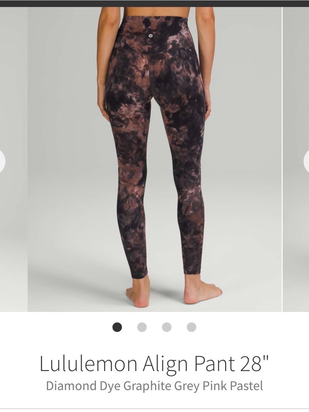 lululemon athletica Diamond Dye Align Leggings in Graphite Grey and Pink Pastel